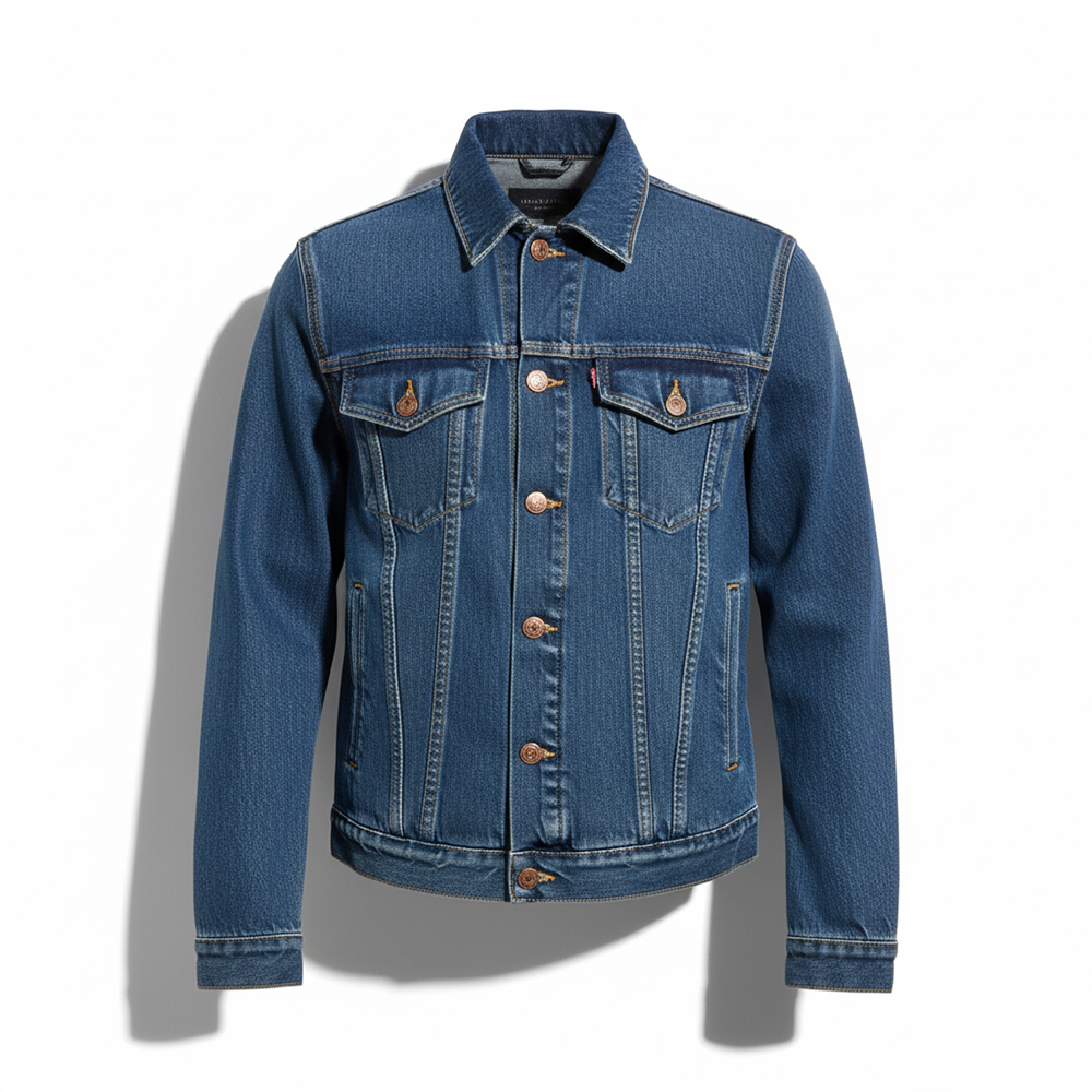 The Ironworks Denim Trucker in Heritage Blue