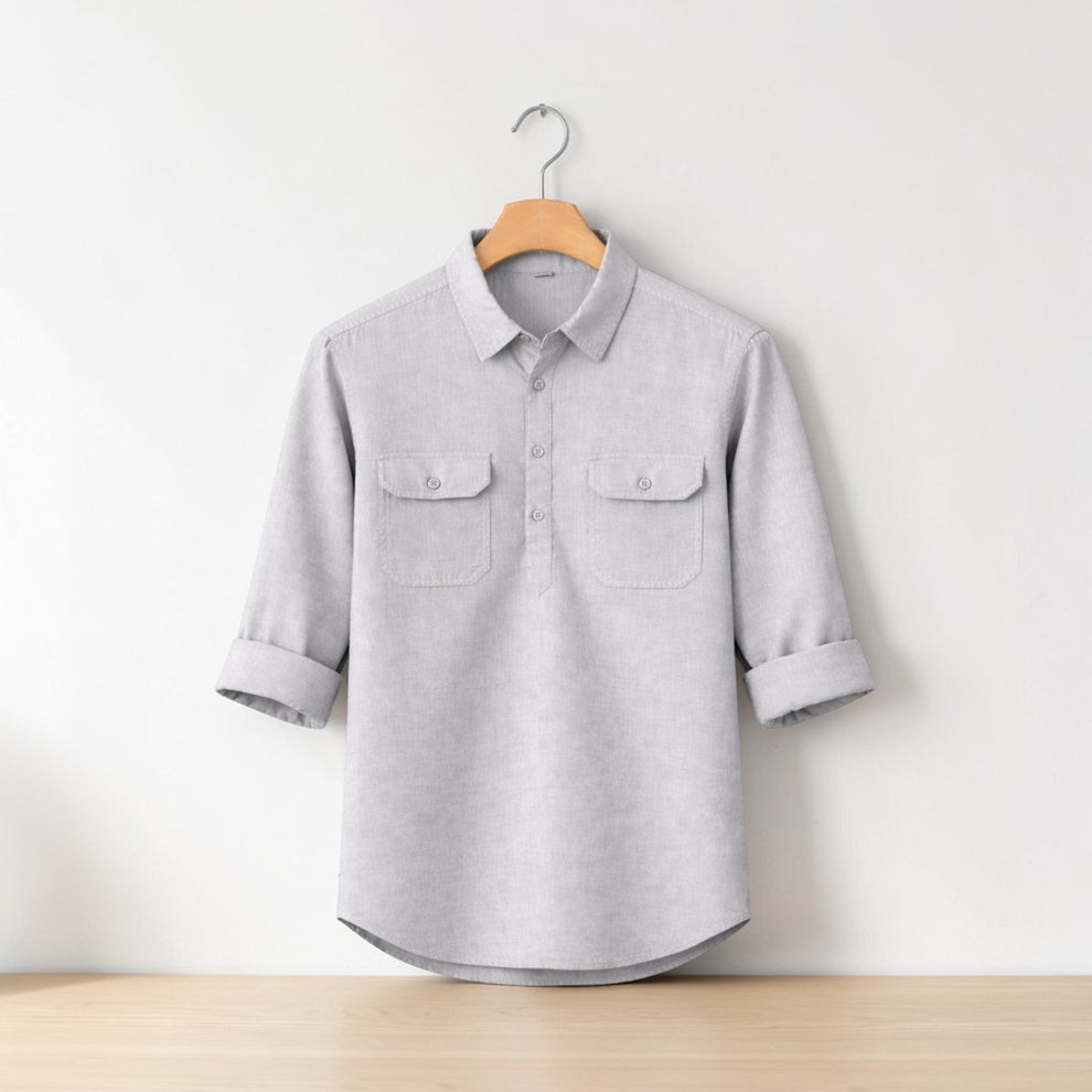 Heritage Luxury Full Sleeve Katua - Light Ash