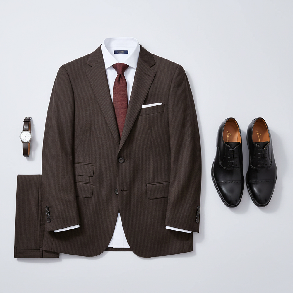 The Artisan Espresso Textured Suit